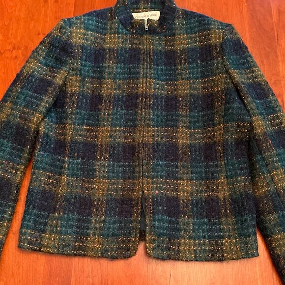 Jones New York Wool Mohair woven Dress Jacket size 8 - Picture 3 of 10
